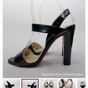 Christian Louboutin Black Strappy Heels